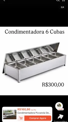 Condimentadora 6 Cubas Profissional 