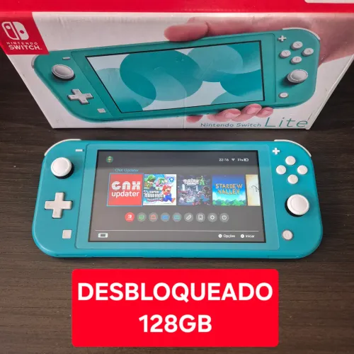 NINTENDO SWITCH LITE - DESBLOQUEADO 128GB