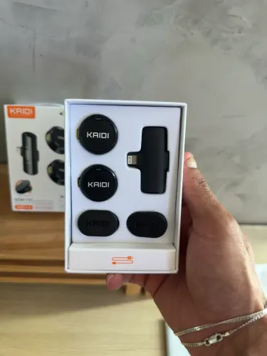 Microfone de lapela duplo Kaidi ENTREGA imediata