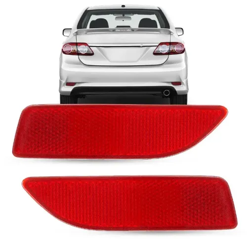Lanterna Parachoque Toyota Corolla 2012 à 2014 - Traseiro Vermelho D / E - Refletiva