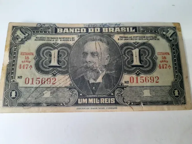 Cédula Um Mil Réis