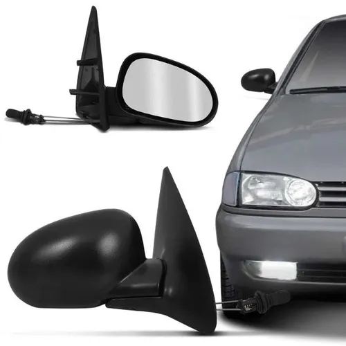 Par Retrovisor Volkswagen Gol G2 1995 à 1999 - Preto - Metagal 