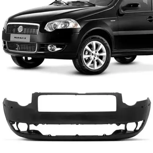 Parachoque Dianteiro Fiat Palio 2010 a 2012 - Preto Liso - R2A