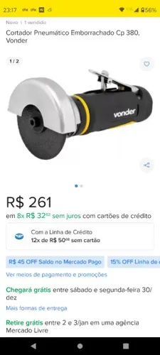 Cortador Pneumático Emborrachado Vonder Cp 380