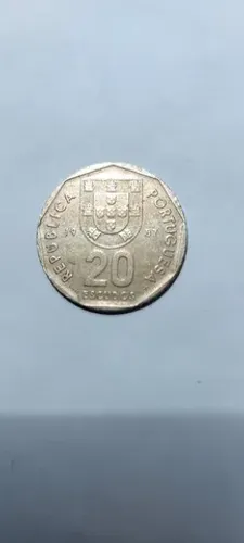 Moeda Antiga Portugal 1987 - 20 Escudos - Muito bem conservada