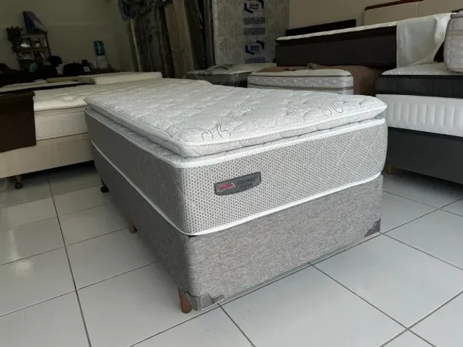 Cama Box Solteiro Molas Ensacadas D45 Top de Linha Marca Palemax Pronta Entrega!