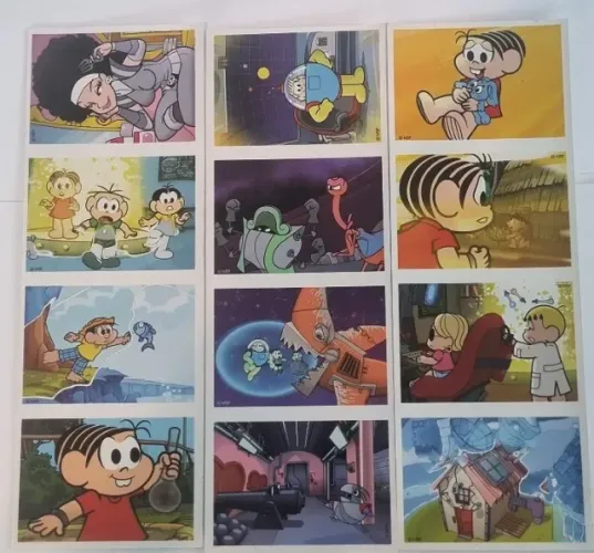 Lote - 12 Figurinhas Turma da Mônica Uma aventura no tempo 2006 - Panini