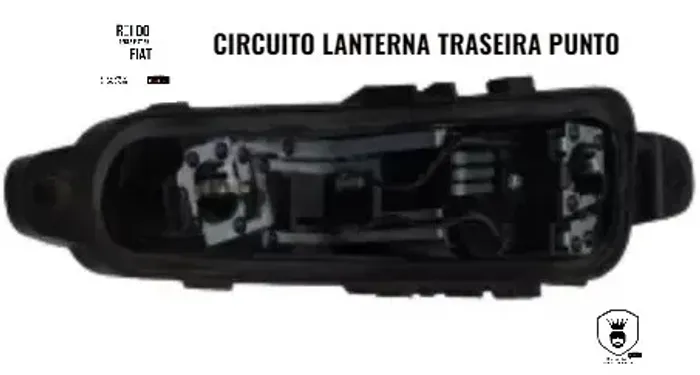 Circuito da lanterna traseira Punto semi nova original 