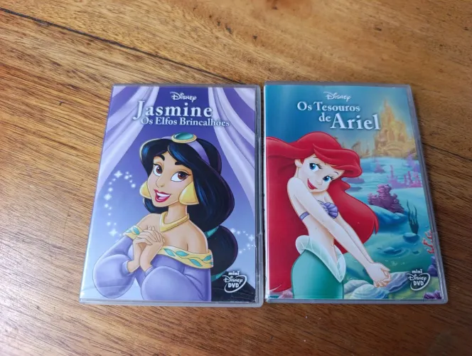 MINI DVD DISNEY. OS TESOUROS DE ARIEL E JASMINE E OS ELFOS BRINCALHÕES. RARIDADES!