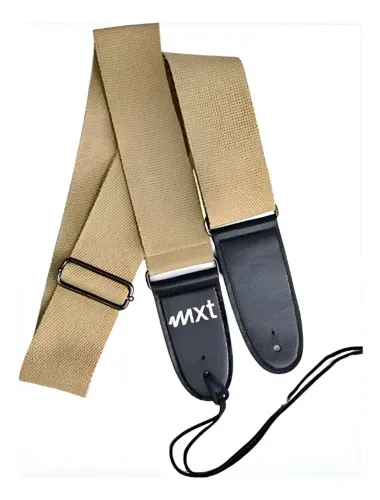 Correia Tipo Alça Para Violão, Guitarra Ou Baixo - Mxt - Bege