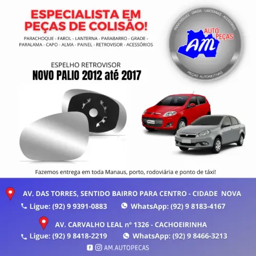 espelho retrovisor novo palio grand siena ORIGINAL