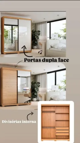 Guarda Roupa Sierra 100% MDF com Espelho -NOVO, DE FÁBRICA!