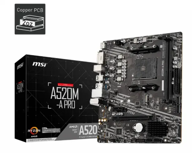 [NOVO] Placa Mãe MSI A520m-A Pro p/ AMD Ryzen ddr4 - NF e Garantia