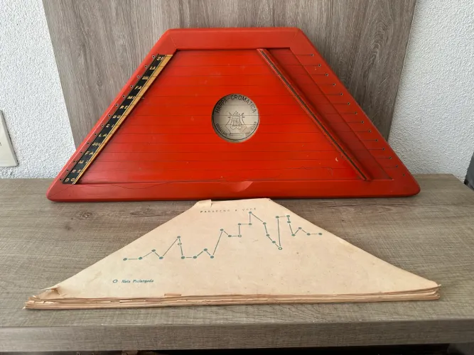 Harpa-Cromatica Vintage Retrô instrumento didático brasileiro ótimo estado raro decorativo