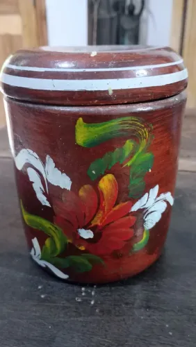 Pote de cerâmica Pintado à Mão