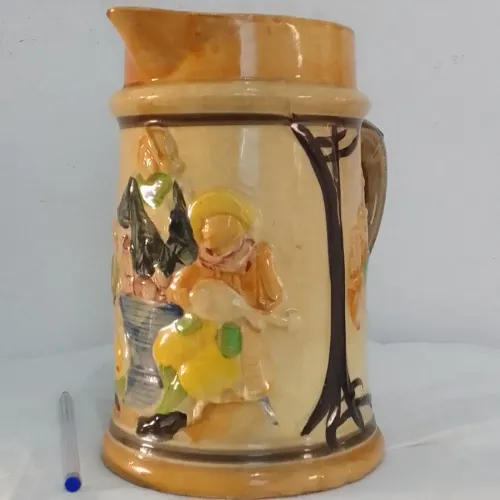 Jarro de Cerâmica Decorativo 22 cm japonês anos 40