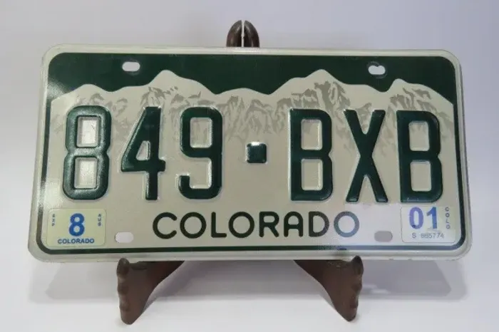 PLACA de Automóvel do Estado Americano do COLORADO. Feita em alumínio. Mede aprox. 30,3 x 