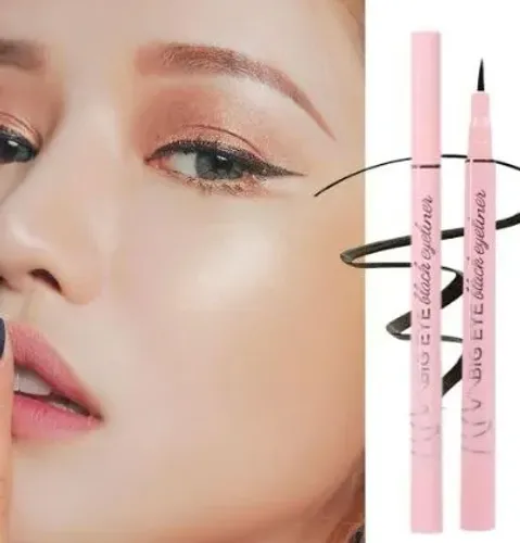 Caneta Delineadora Big Eyes Cool Black Liner Pink. Caneta delineadora altamente pigmentada