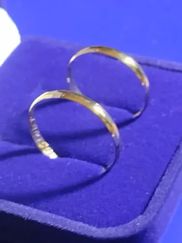 Alianças 2 mm Ouro 18 Kilates 2 Gramas