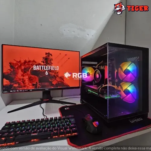 Pc Gamer Novo Completo - Ryzen 5 4500 + GTX 1070 8GB + RAM 16GB + SSD 512GB