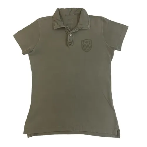 Camiseta Osklen Polo Feminina Original Tamanho M Verde Caqui
