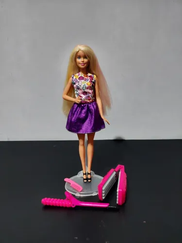 Boneca Barbie DIY ondas e cachos l
