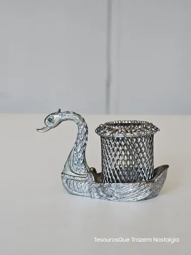 Porta palitos cisne antigo S.Arte 5cm