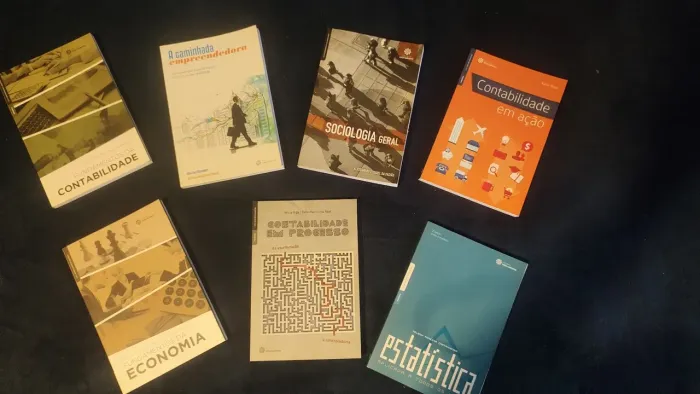 Combo livros economia, estatística, contabilidade e sociologia 