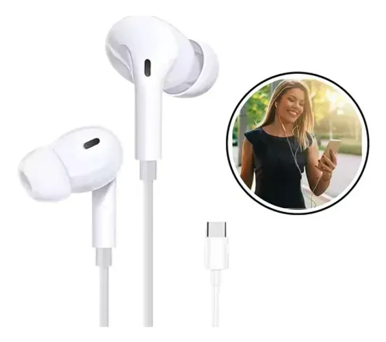Fone De Ouvido Tipo C Com Microfone Para Smartphone