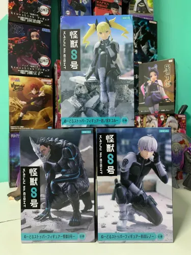 Conjunto de Figures : Kaiju N. 8 - Noodle Stooper - Kafka, Shinomiya e Reno - Originais