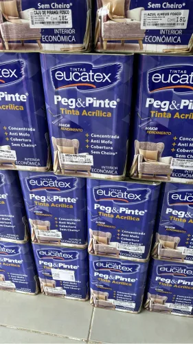 Tinta acrílica Eucatex 18L DIVERSAS CORES 