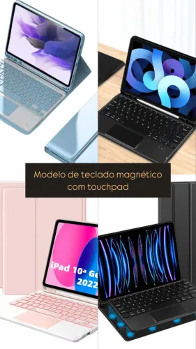 Capa ipad 11 com teclado Bluetooth + película 3D paper 