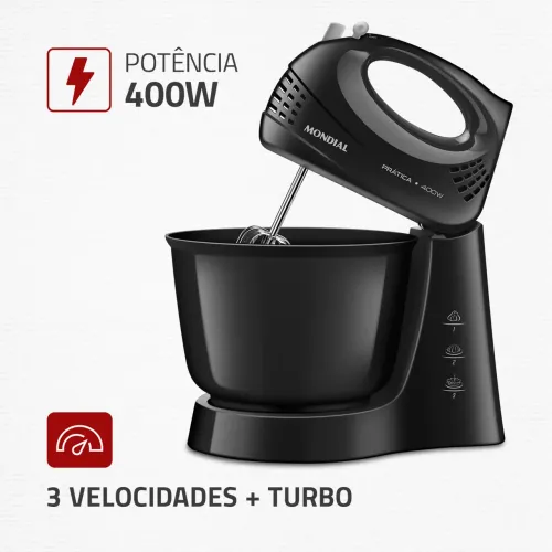 Batedeira planetária mondial 400w 400 watts
