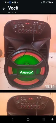 Caixa de som Amvox......