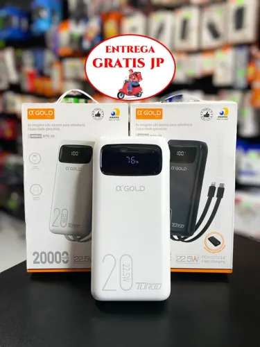 CARREGADOR PORTÁTIL POWER BANK 20.000 MAH GOLD BTE-38