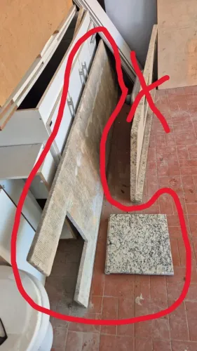 Bancada de granito 2,20 x 0,56