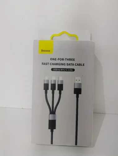 Cabo Carregador Baseus 3 em 1 USB
