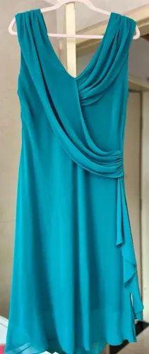 Vestido festa azul turquesa 