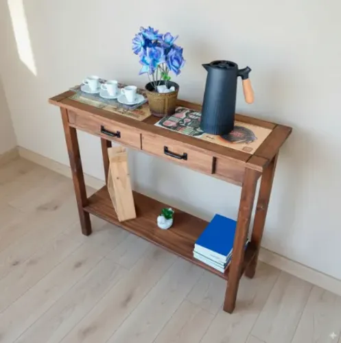 Aparador Buffet Madeira Maciça Resistente Imbuia Retrô 100cm