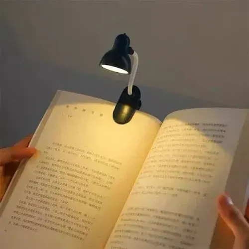 MiNi Lâmpada LED Mesa Alimentada Por Bateria Livro De Leitura Clipe Luz Ajustável Portátil