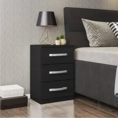 Mesa de Cabeceira Quissama 3Gvs Preto AS Moveis - Entrega Rápida! 
