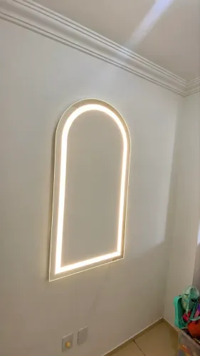 Espelho 120x60 jateado com Led 