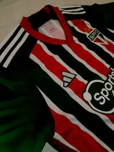 Camisa São Paulo listrada número 2 Adidas Sportsbet.io 2023