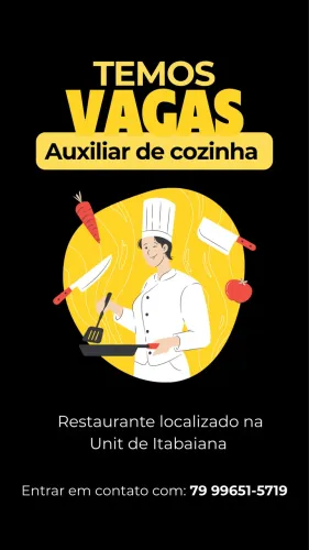 Vaga de auxiliar cozinha