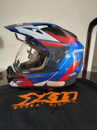 Capacete X11 Crossover Adventure viseira solar retrátil 56/58