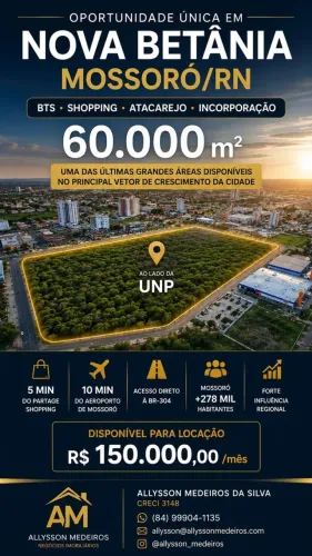 Àrea Comercial de 60.000 m2 | Nova Betânia | Mossoró/RN