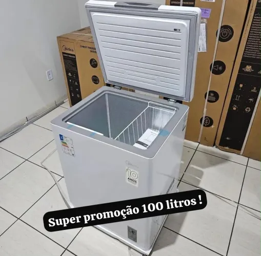 Freezer Midea 100 litros lacrado garantia 1 ano 