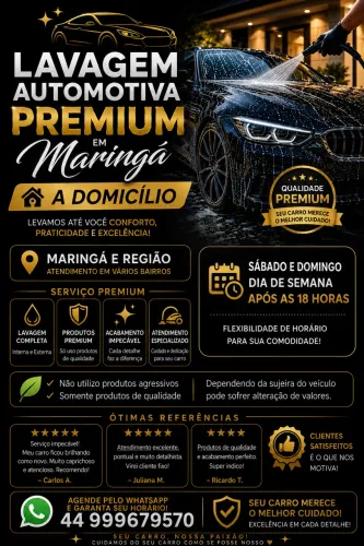 Lavagem automotiva no conforto da sua casa