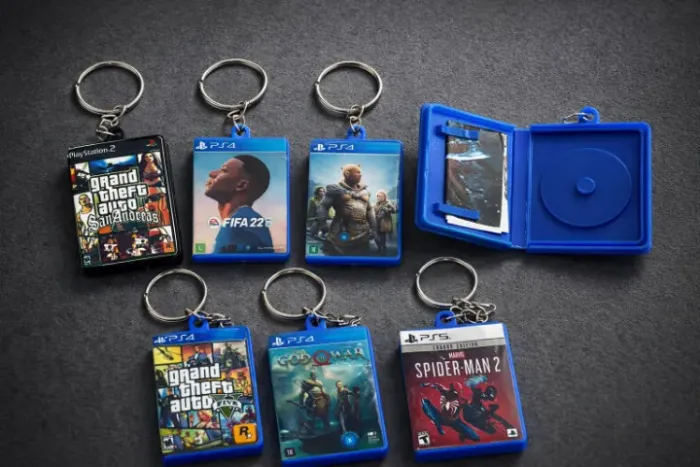 Chaveiro Capa de Playstation2, Ps4, Ps5 e Xbox