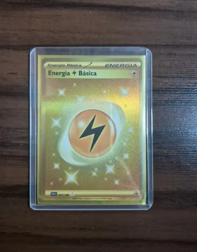 Carta NM Dourada Energia de Raio (original) Coleção Escarlate e violeta